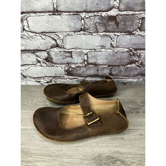 Clarks Unstructured Brown Nubuck Leather Strap Clogs Shoes Women Sz 6.5M US/37EU - Picture 10 of 16